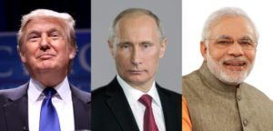 Putin, Modi, Trump 