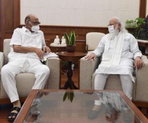 NCP leader Sharad Pawar meets PM Modi, talks for an hour