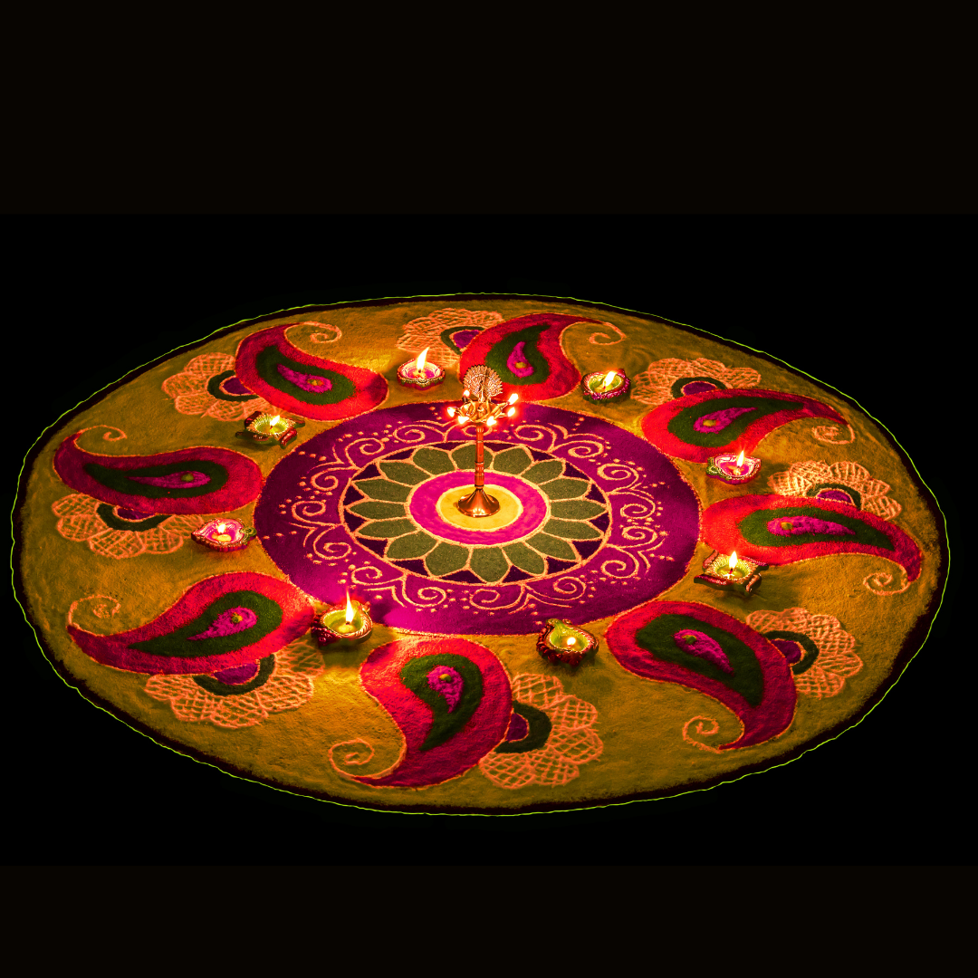 Beautiful Divine Flower Kolam