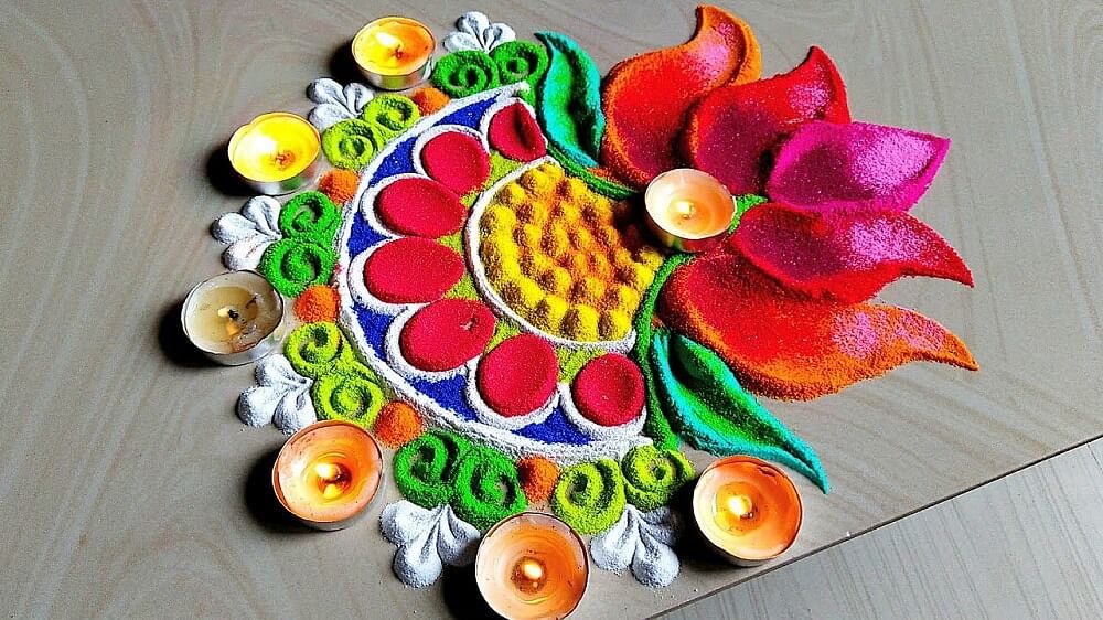 Dhana Lakshmi Rangoli
