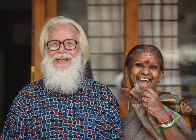 Meena with her husband