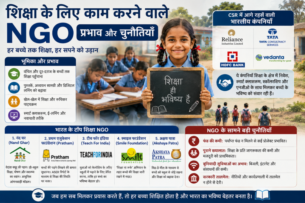 शिक्षा के लिए काम करने वाले NGO